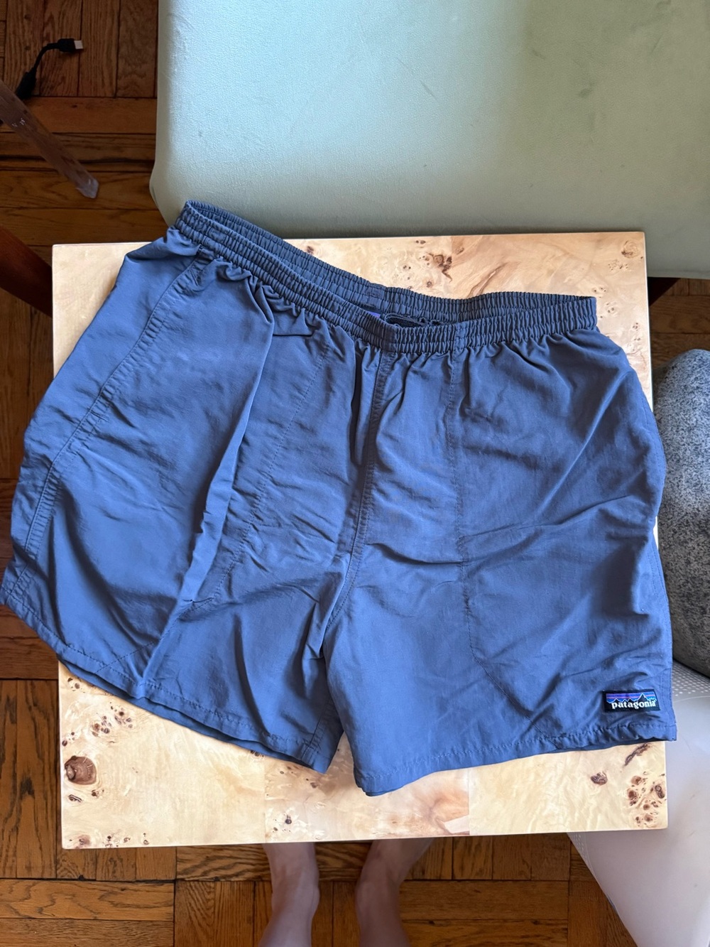 Patagonia Men's Slate Blue Elastic-Waist Athletic Shorts